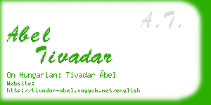 abel tivadar business card